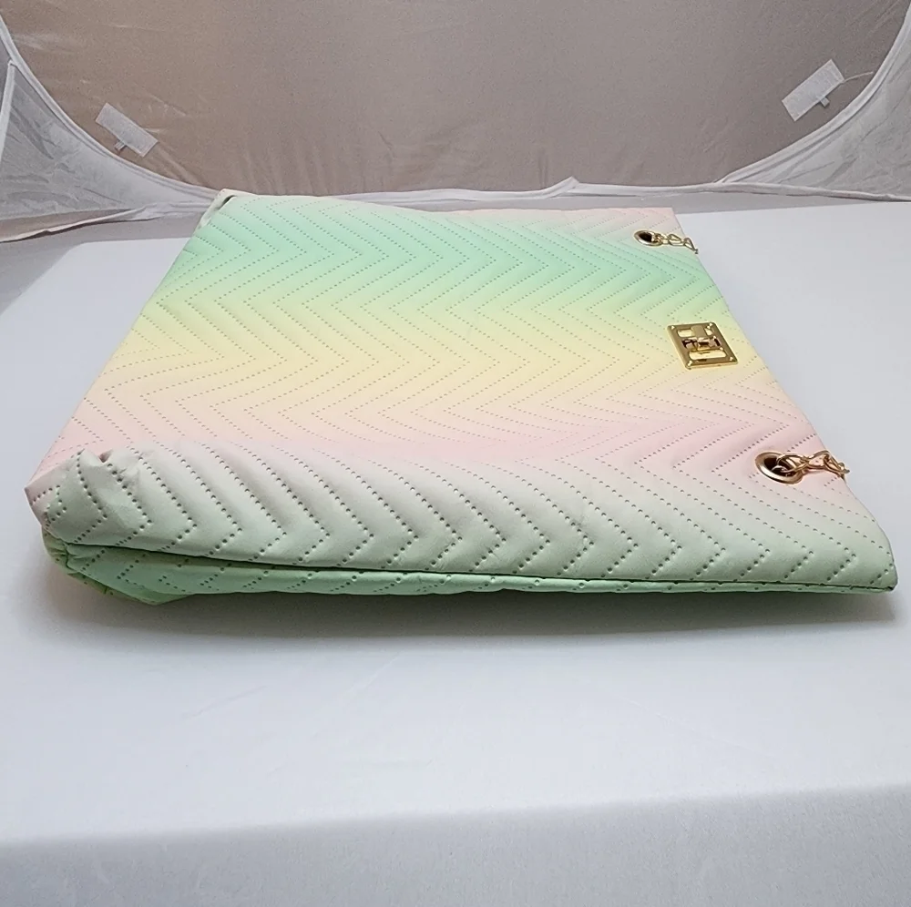 Small Rainbow Quilted Tote